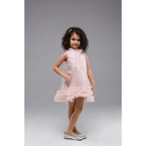 Rochie eleganta fete din tulle roz Suzie