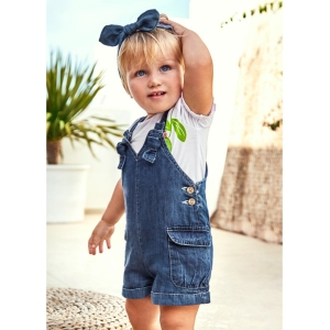 Salopeta din denim pentru bebe fete Mayoral