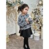 Bluza gri cu inimioare negre pentru fete Mayoral