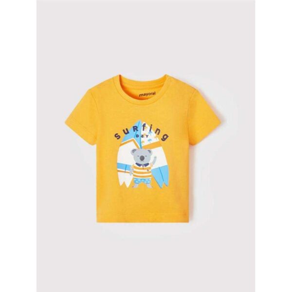 Tricou din bumbac cu imprimeu ursuleț