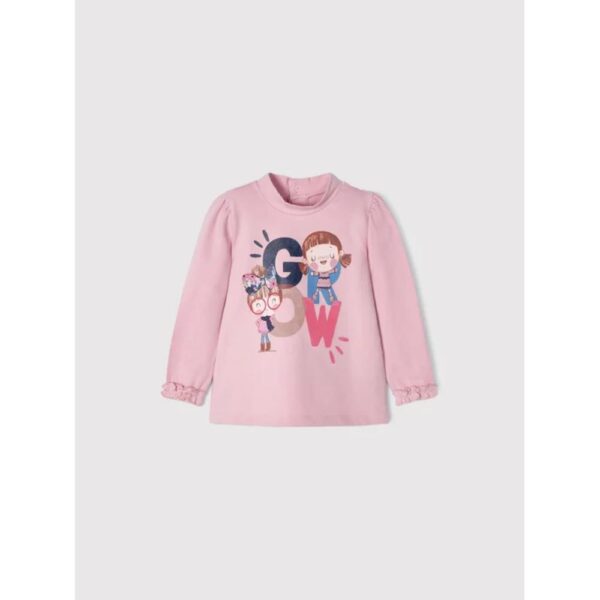 Bluza fete Mayoral roz cu imprimeu