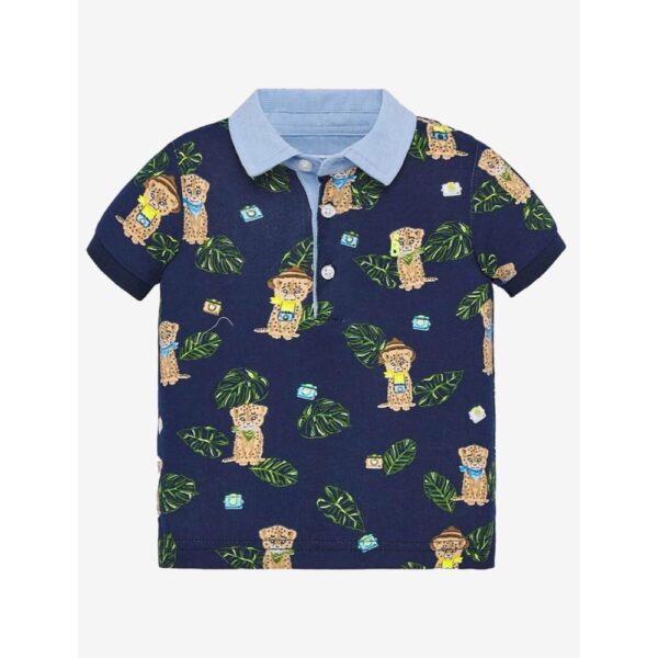Tricou polo baieti Mayoral cu imprimeu
