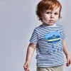 Tricou băieți din bumbac cu dungi