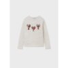 Bluza fete Mayoral crem cu aplicatii florale