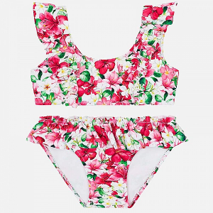 Costum de baie două piese fetițe Mayoral cu imprimeu floral