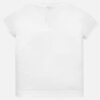 Tricou alb din bumbac cu imprimeu Mayoral