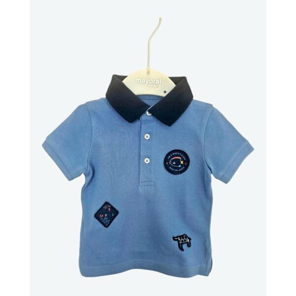Tricoul polo bebe albastru Mayoral