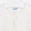 Cardigan alb tricotat bebe Mayoral