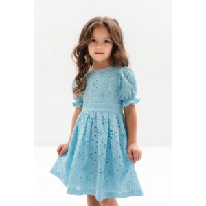 Rochie eleganta din bumbac brodat