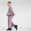 Pantalonii plisati din catifea Mayoral