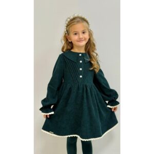 Rochie fete verde din reiat fin