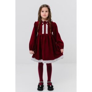 Rochie roșie din catifea