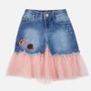 Fustă Fete Denim cu Tulle Mayoral